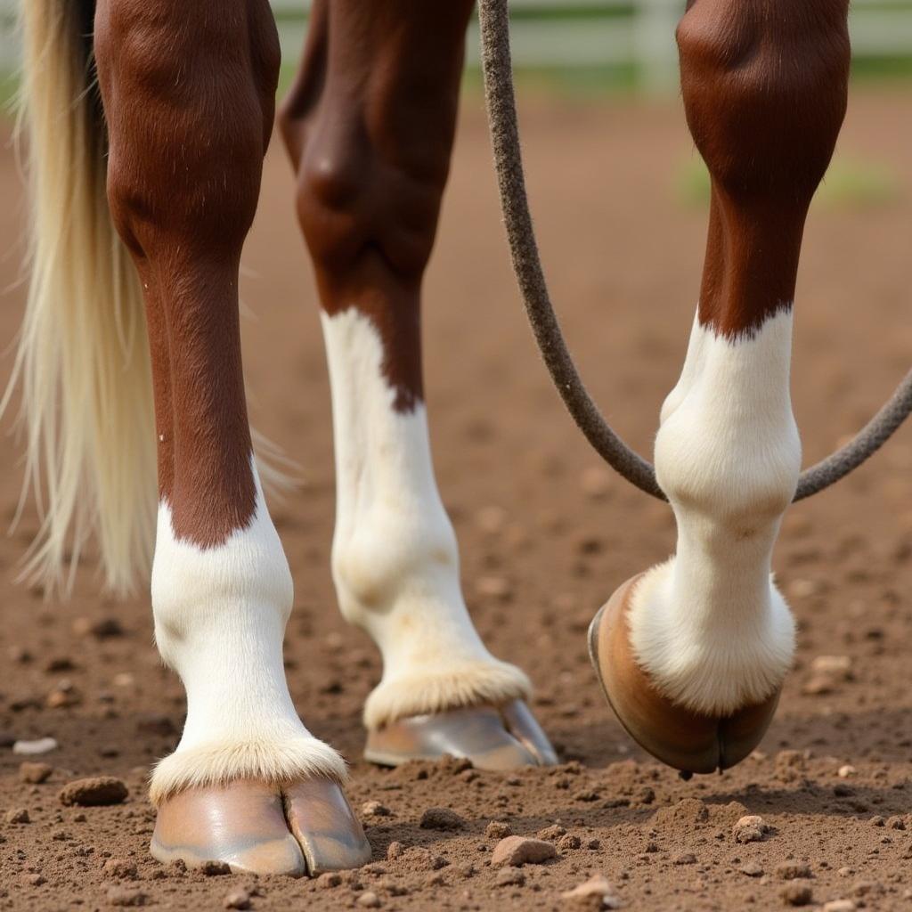 Evaluating the conformation of a rope horse in Texas