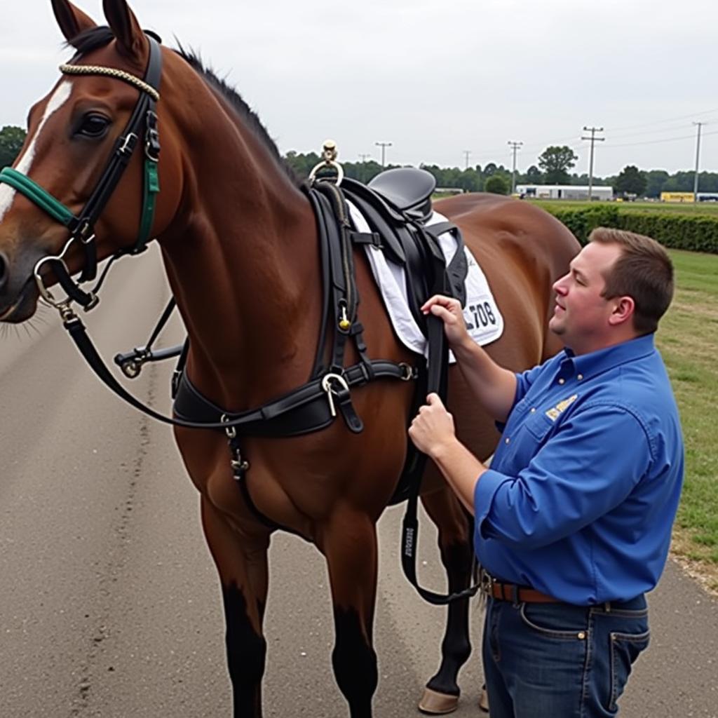 Properly Fitting a Race Horse Harness