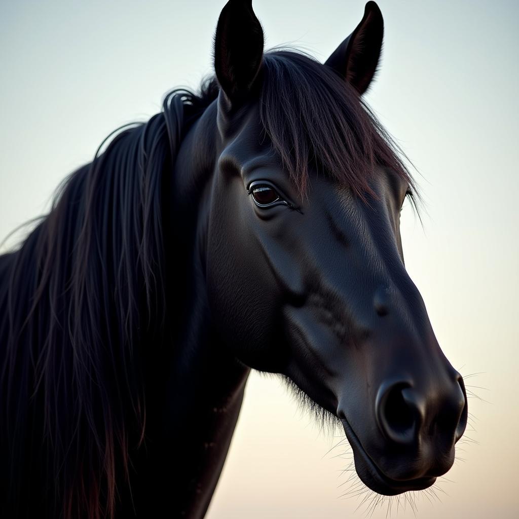 Friesian Horse Portrait