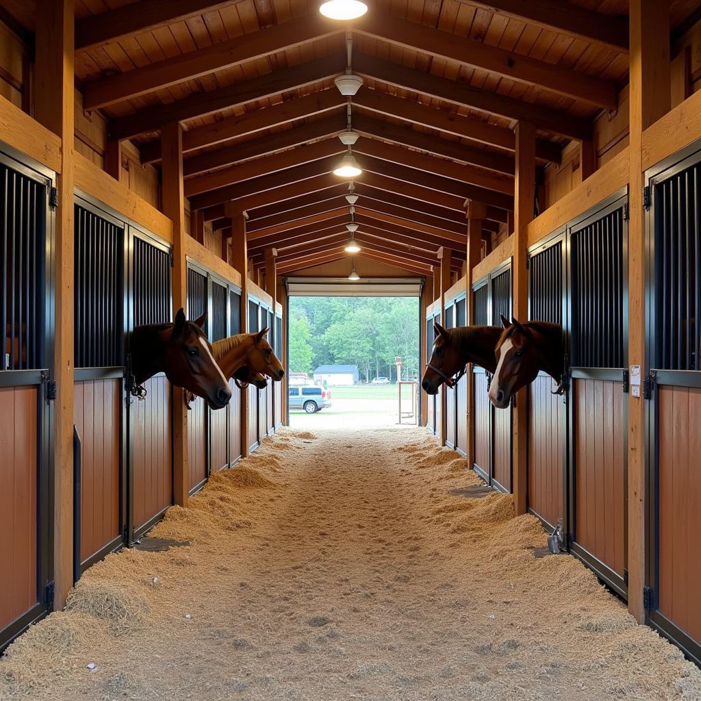 Interior of a Georgia Horse Barn