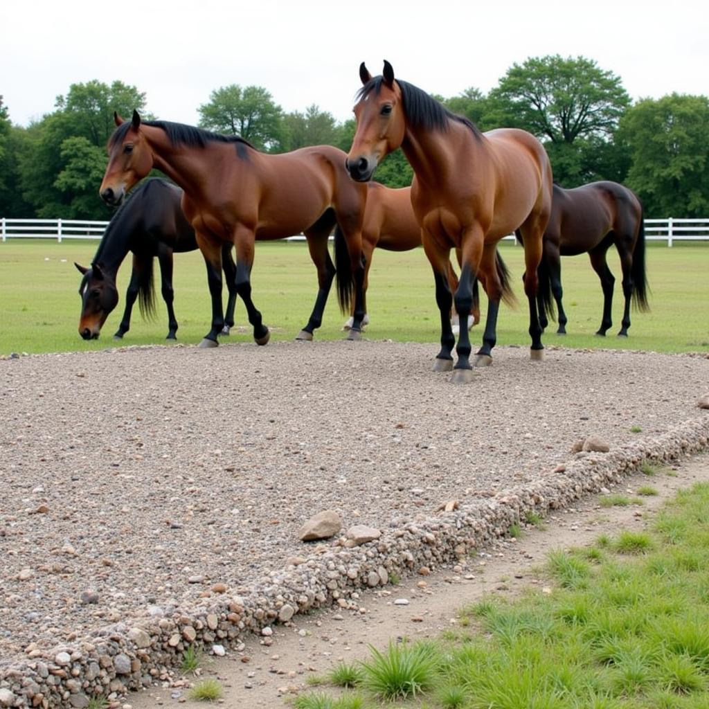 Geotextile and Gravel Paddock for Mud Control