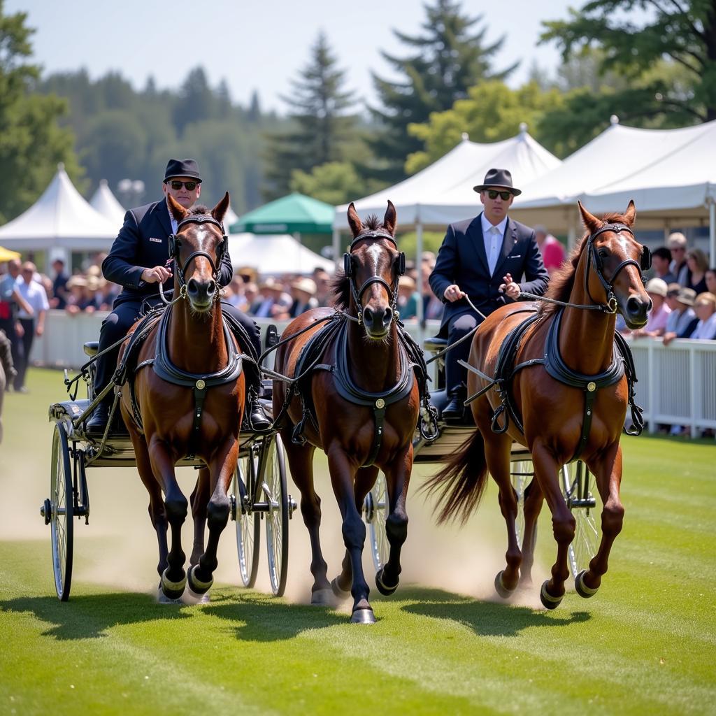 Morgan Horses Competing at the Gold Cup Show