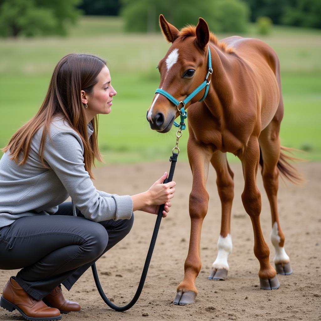 Halter Breaking a Young Horse