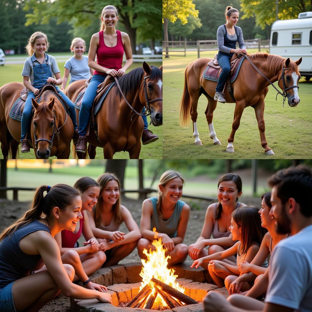 Happy Horse Campers Enjoying their Campground