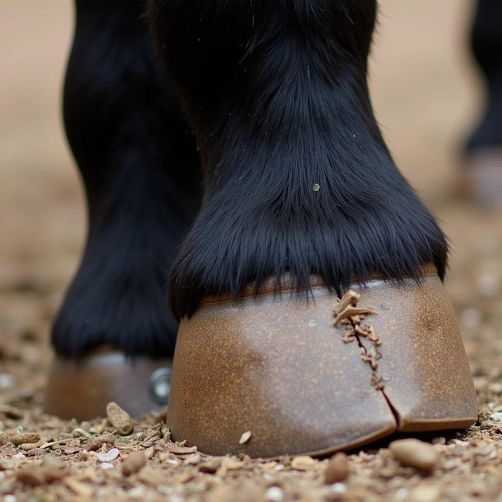 Healthy Black Horse Hooves