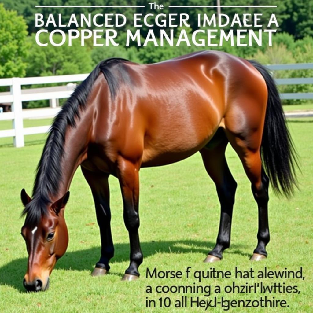 Healthy Horse with Balanced Copper Intake