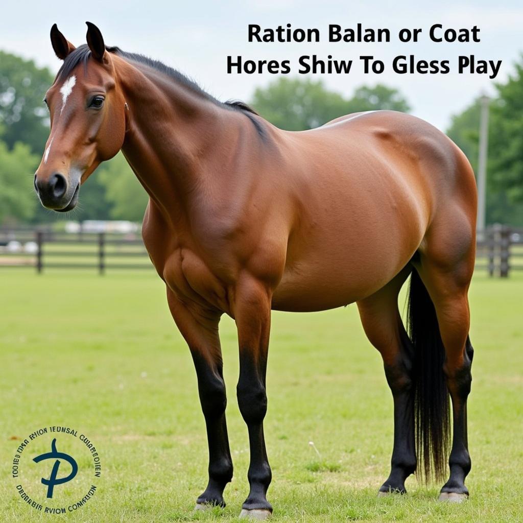 Healthy Horse with Shiny Coat after Using Ration Balancer