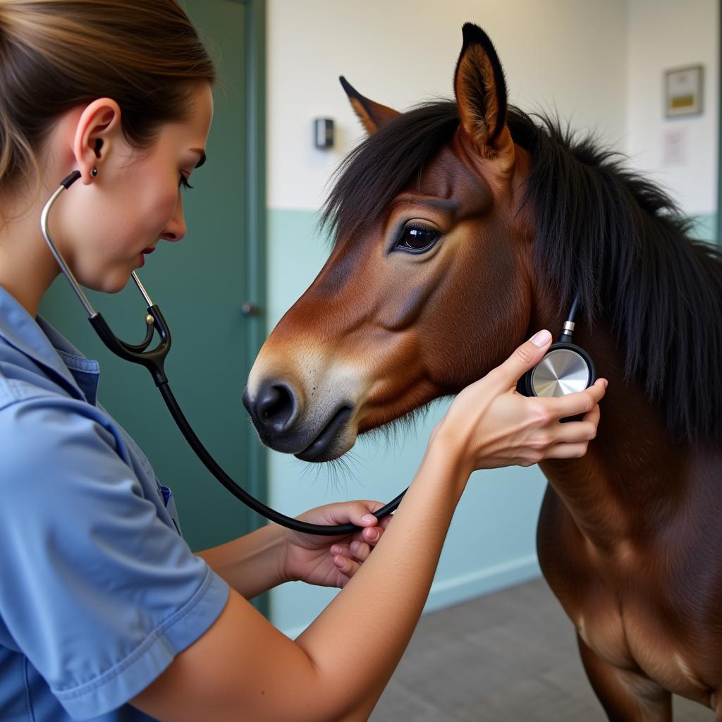 Healthy Mini Horse Vet Checkup