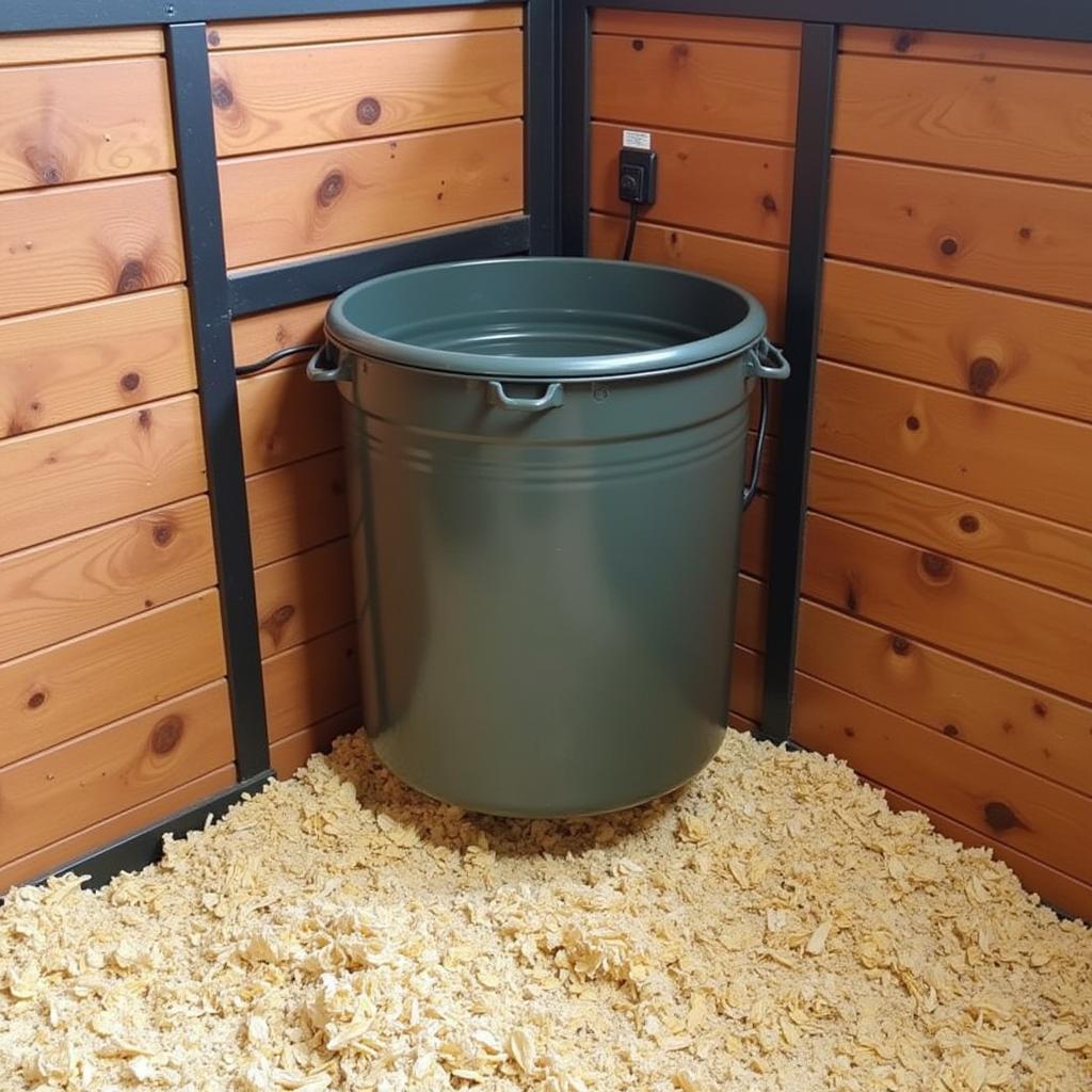 Proper Heated Water Bucket Setup in a Horse Stall