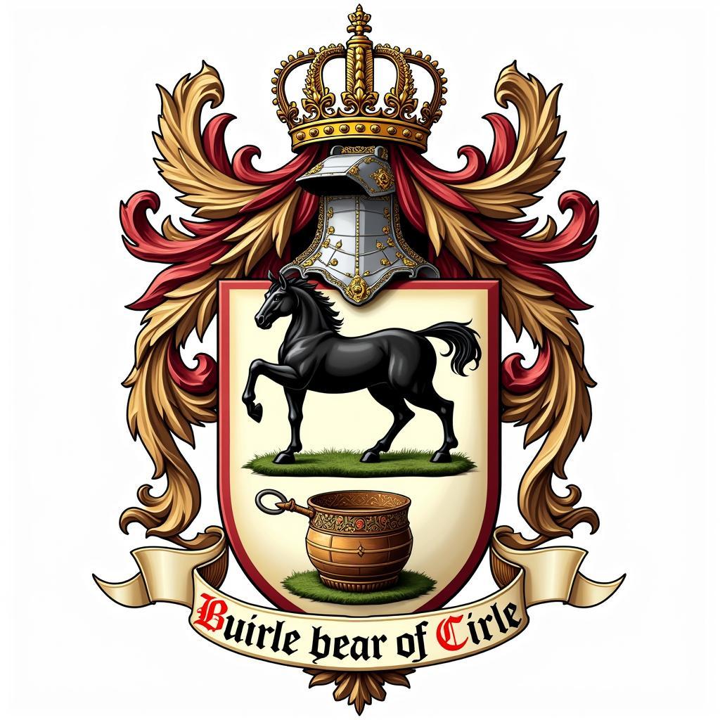 Heraldic Crest Featuring a Horse