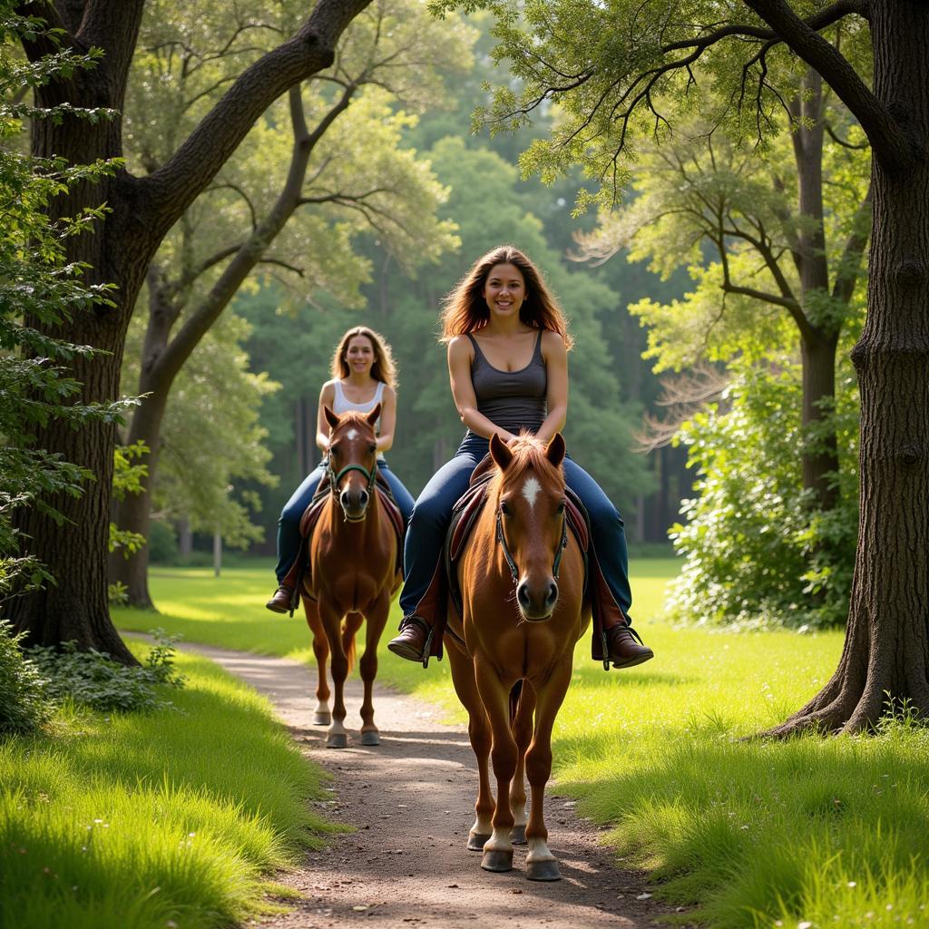 Horse and Rider Trail Riding in Orlando