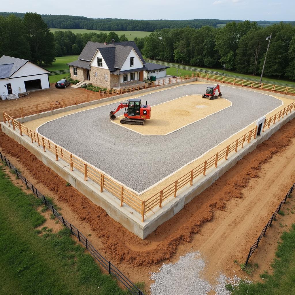 Horse Arena Construction Site