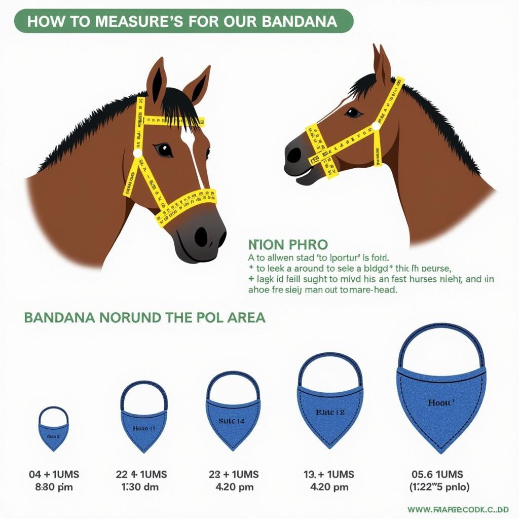 A guide on how to measure a horse for a bandana