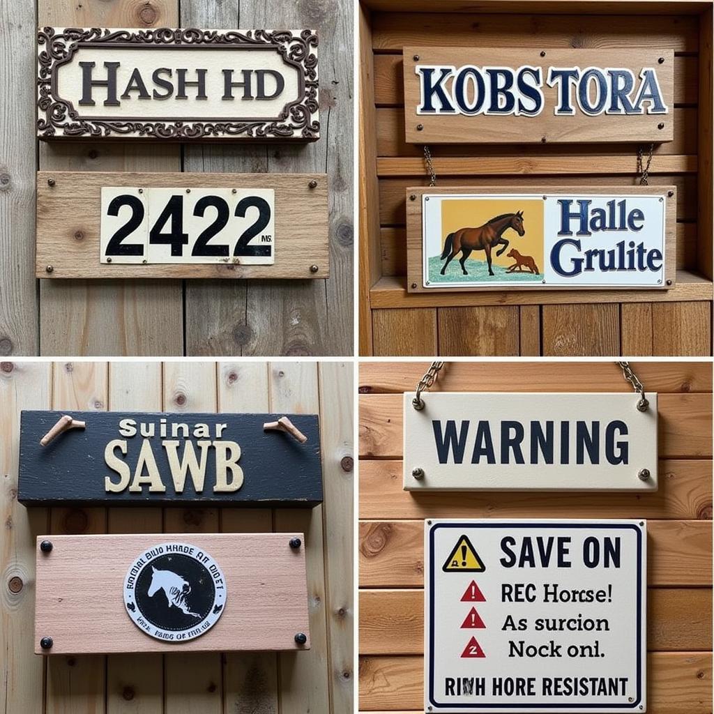 Durable Horse Barn Signs Made of Weather-Resistant Wood and Metal