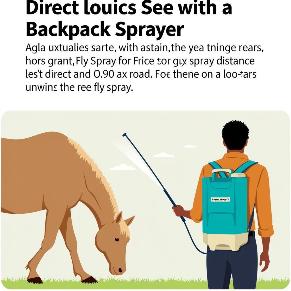 Applying Fly Spray with a Backpack Sprayer