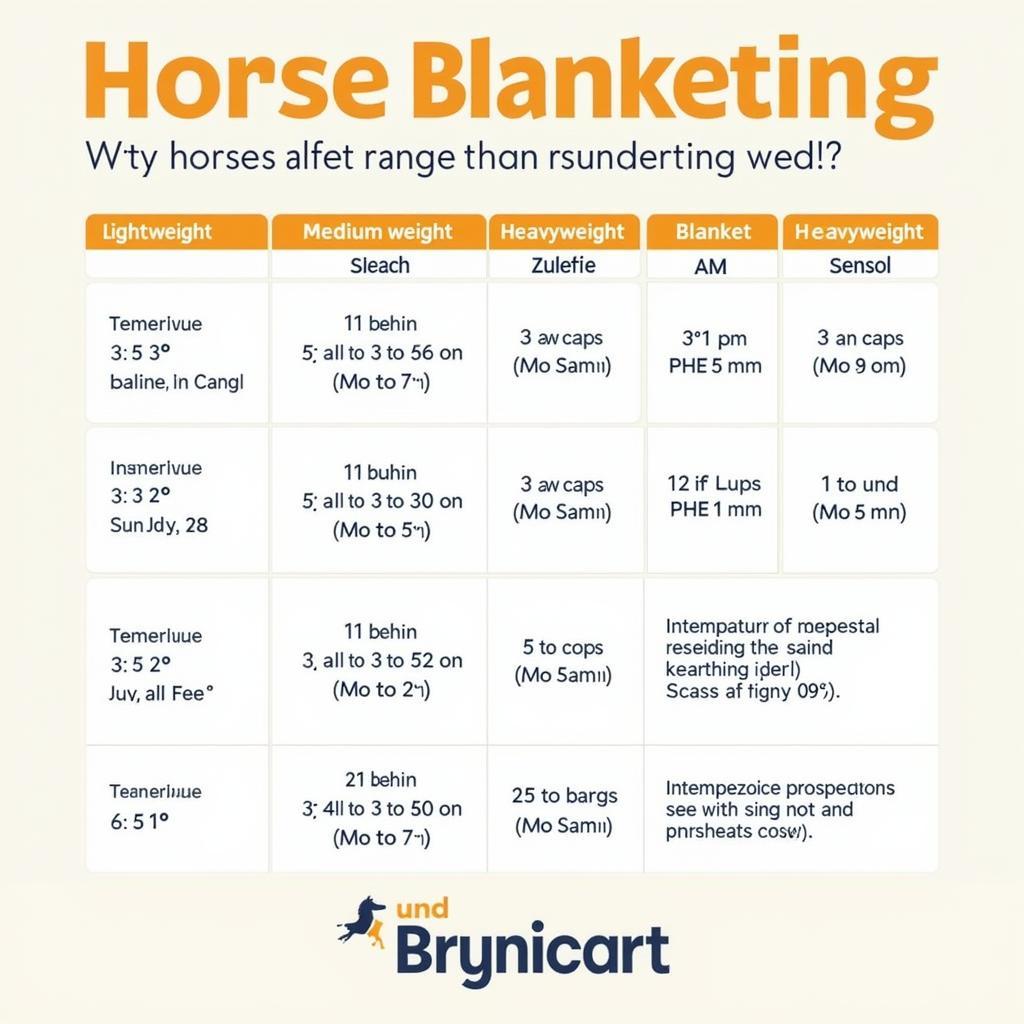 Horse Blanket Chart Guide