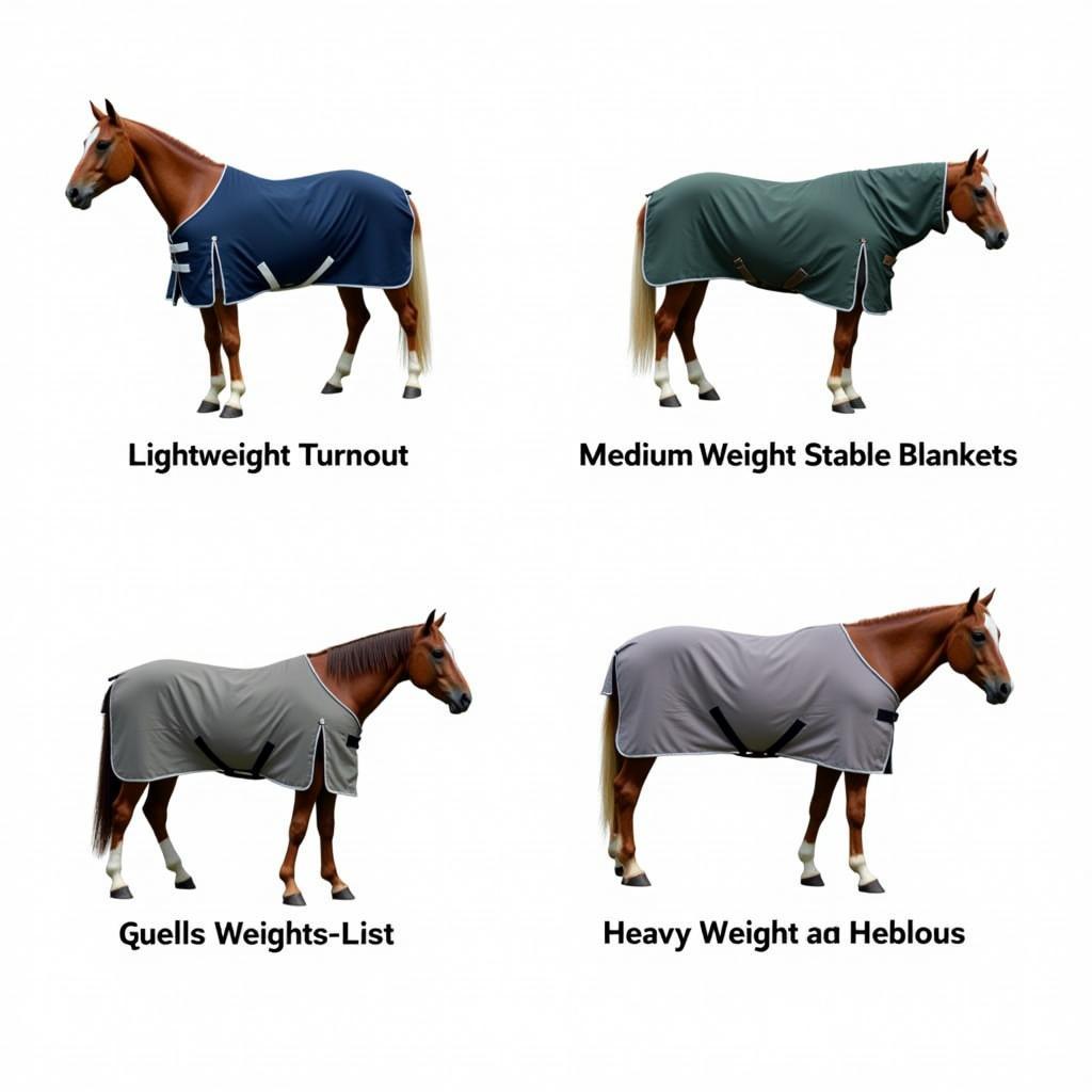 Different Types and Weights of Horse Blankets