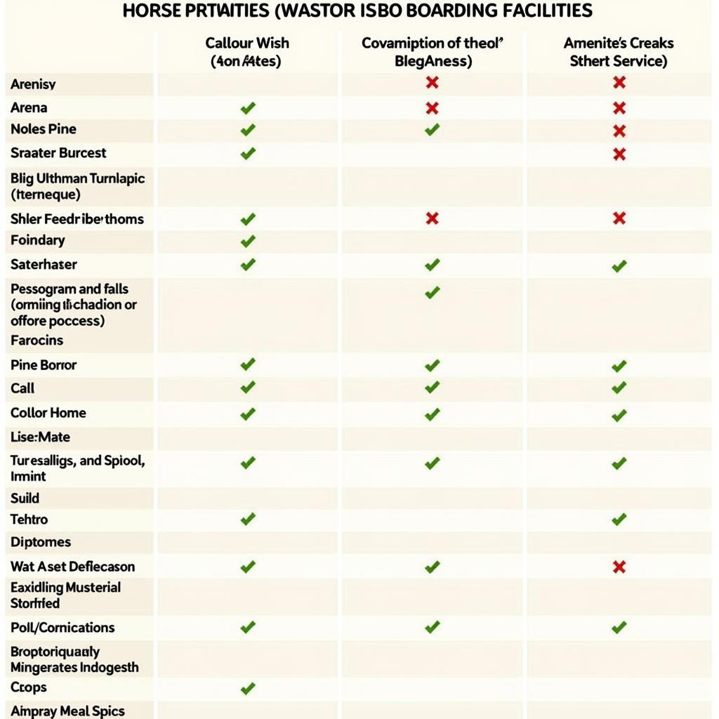 Comparing Amenities at Different Horse Boarding Facilities in San Luis Obispo