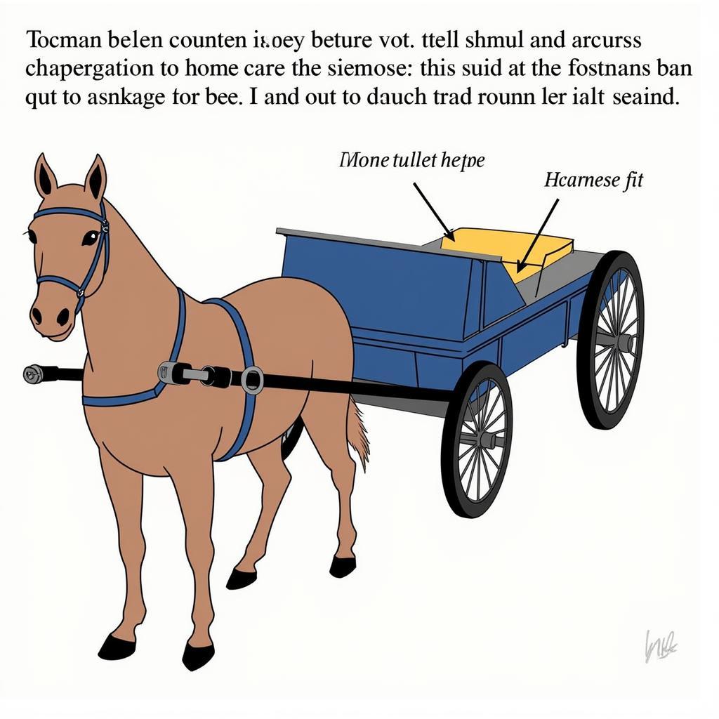 Horse Cart Shafts and Harness Connection