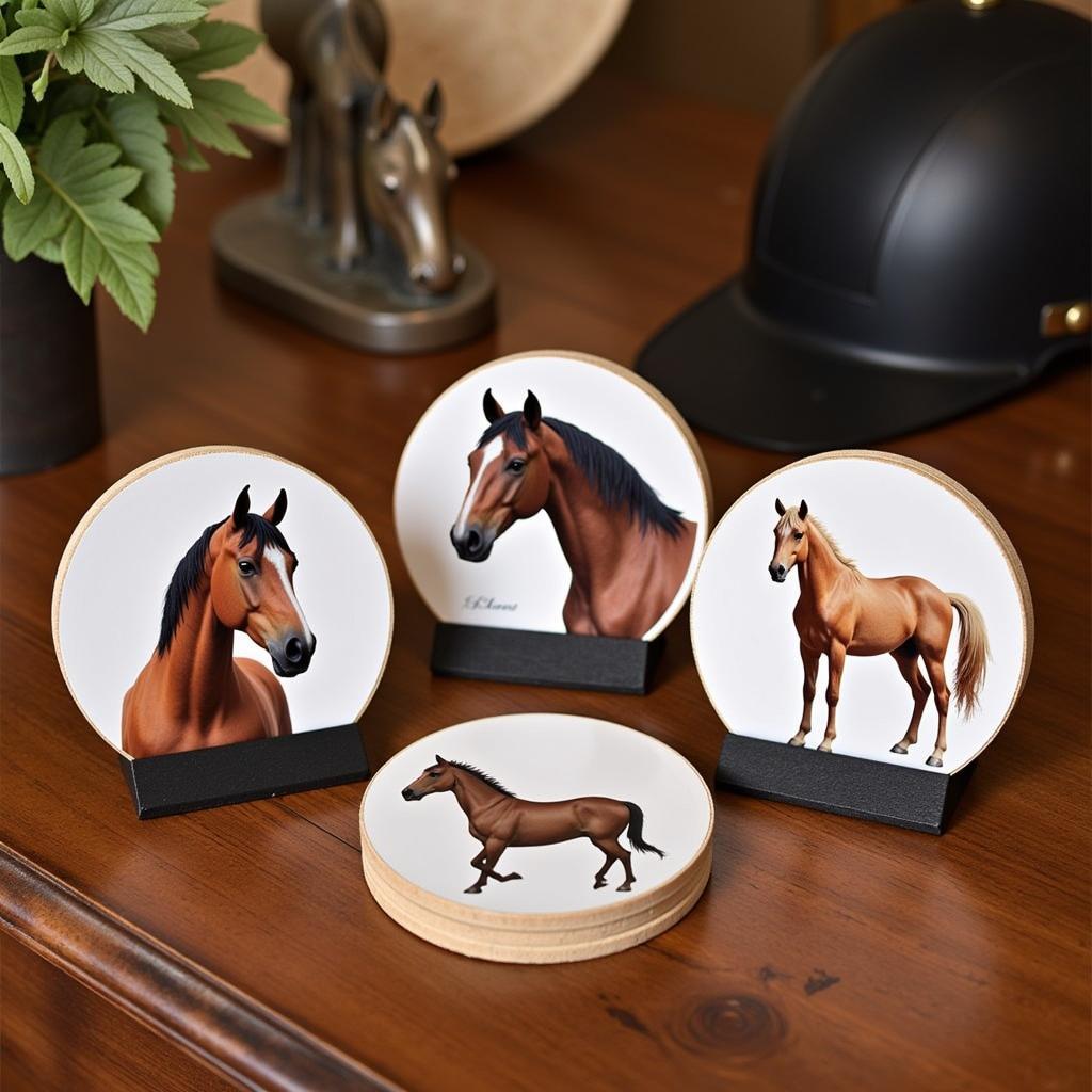 Set of Four Horse Coasters