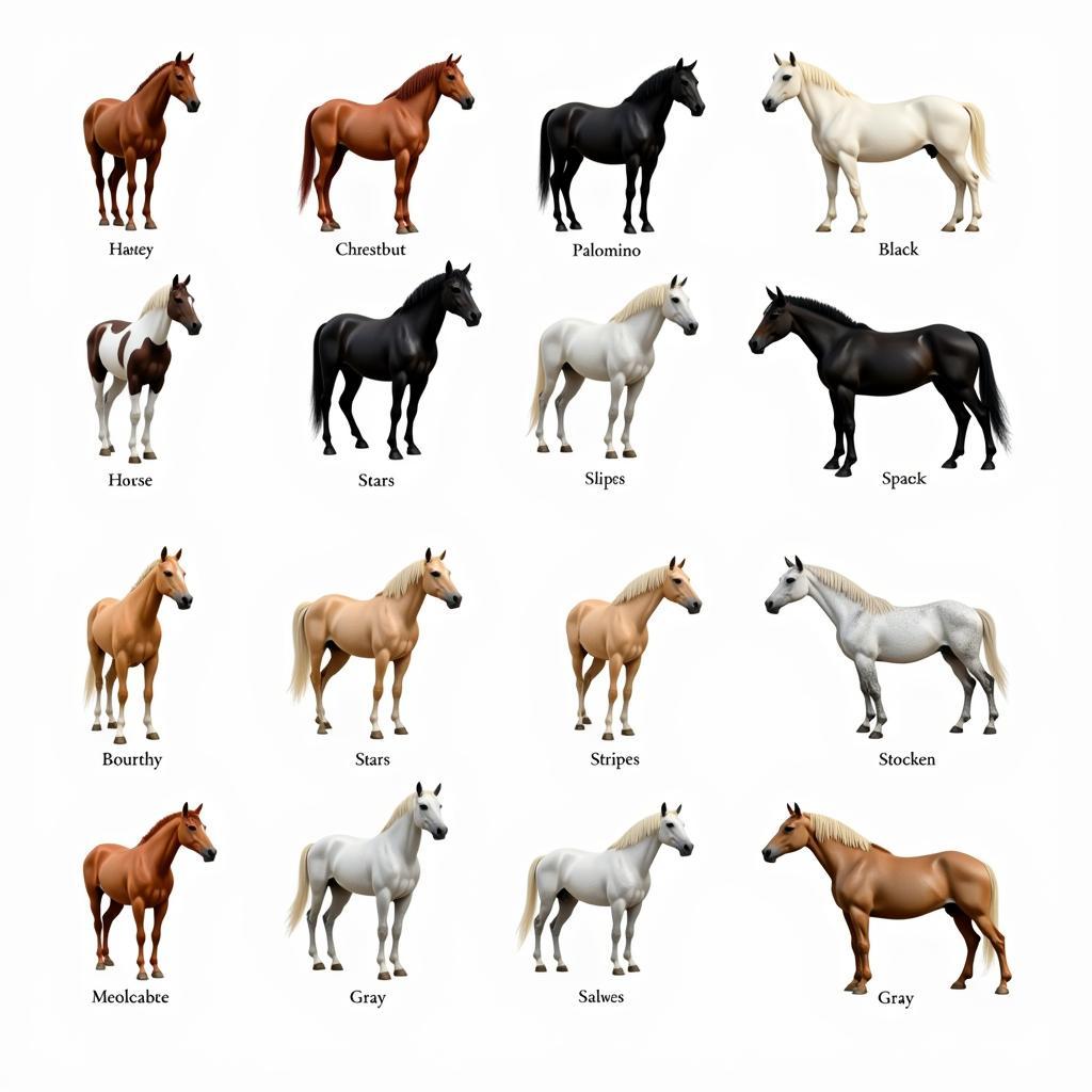 Horse Coat Colors and Markings Chart