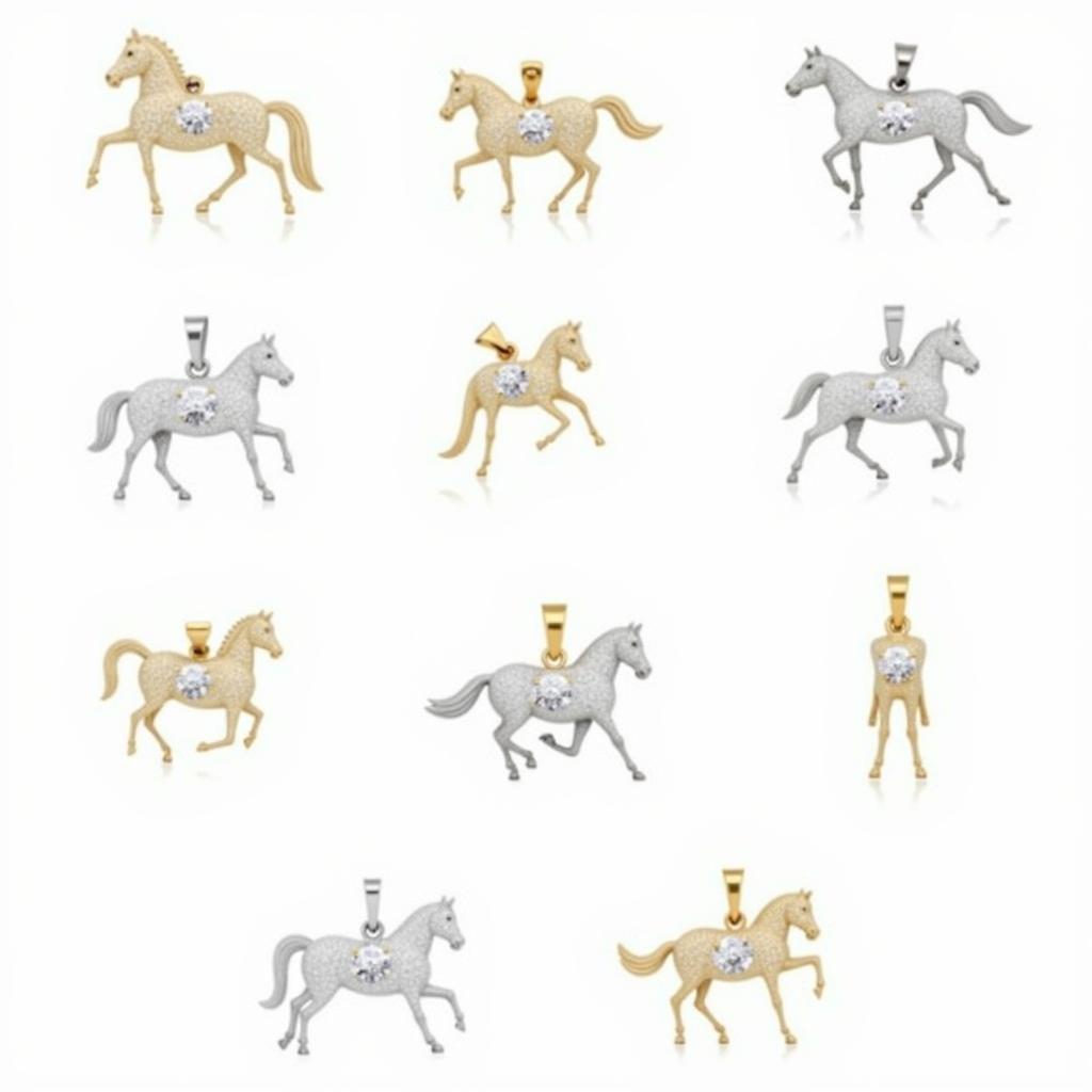 Various Horse Diamond Pendant Styles