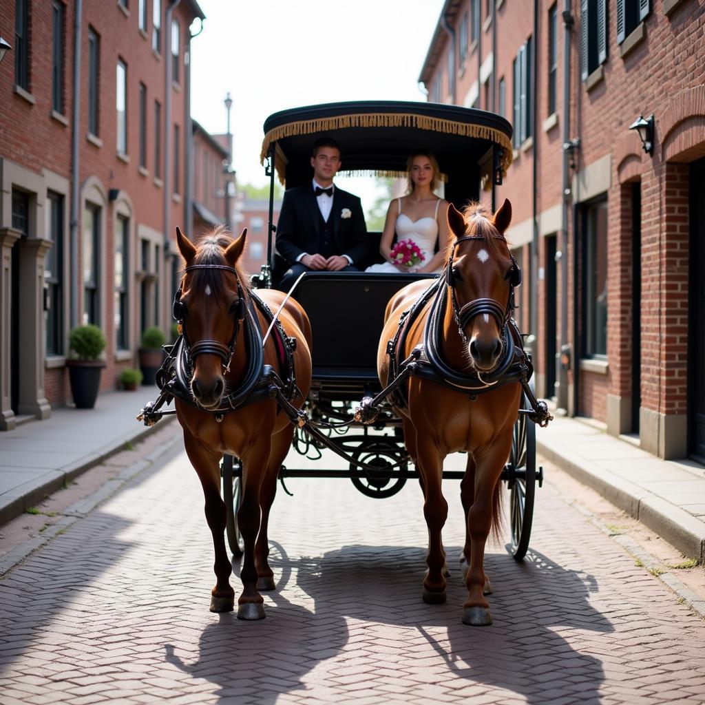 Horse drawn carriage ride through the historic district of Frederick, MD