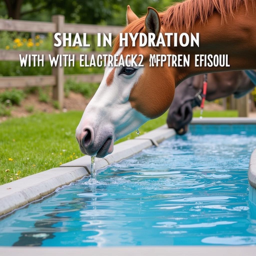 Horse Drinking Water for Electrolyte Replenishment