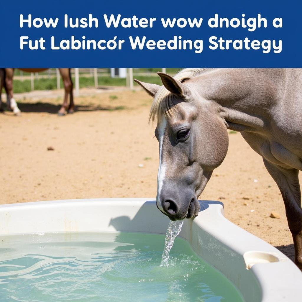 Horse Drinking Water From a Trough