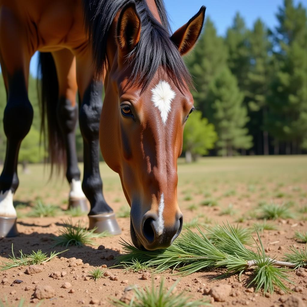 Horse Eating Pine Needles: Is it Dangerous?