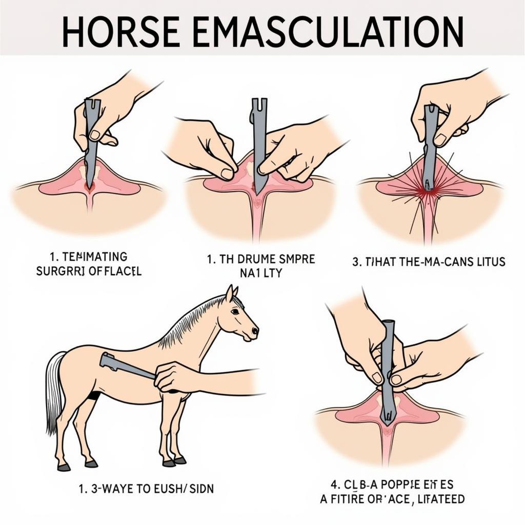 Step-by-step Horse Emasculation Procedure