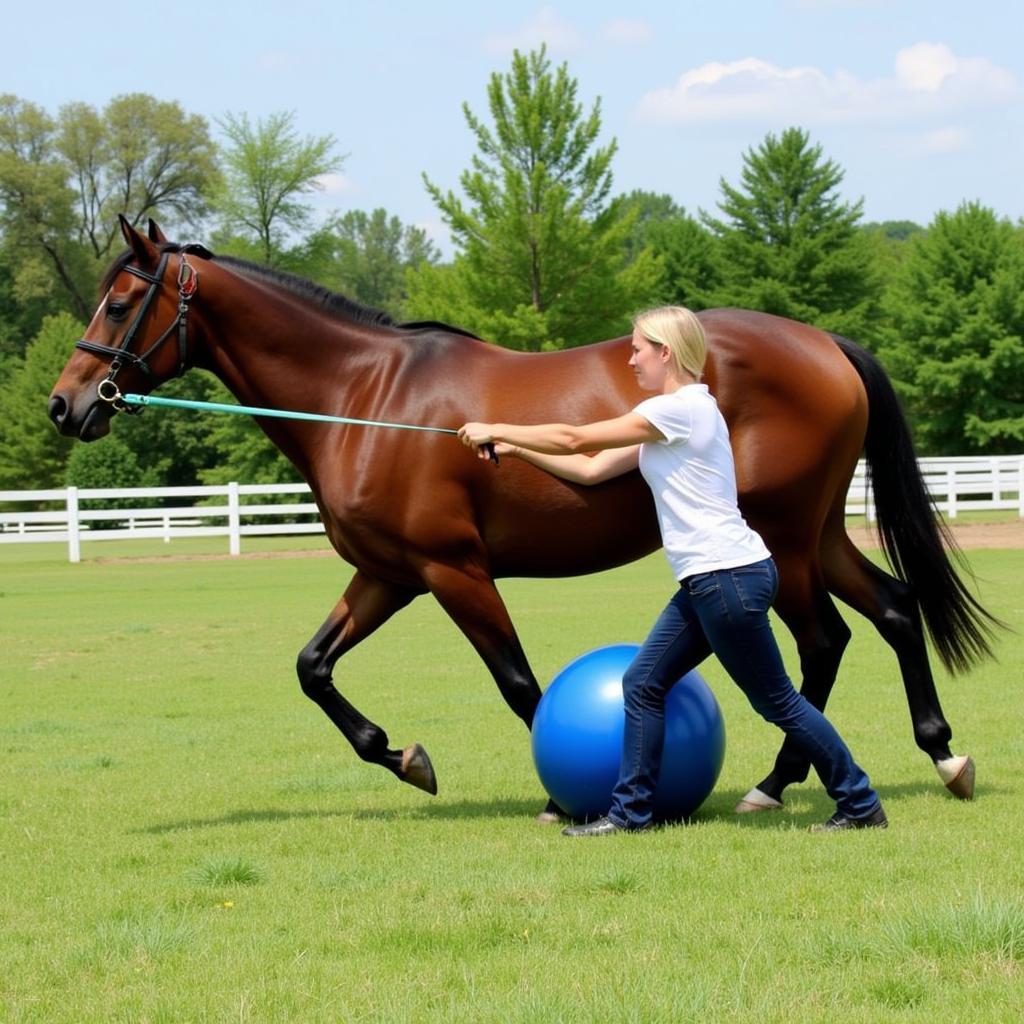 Horse Exercise Ball: Lunging Session