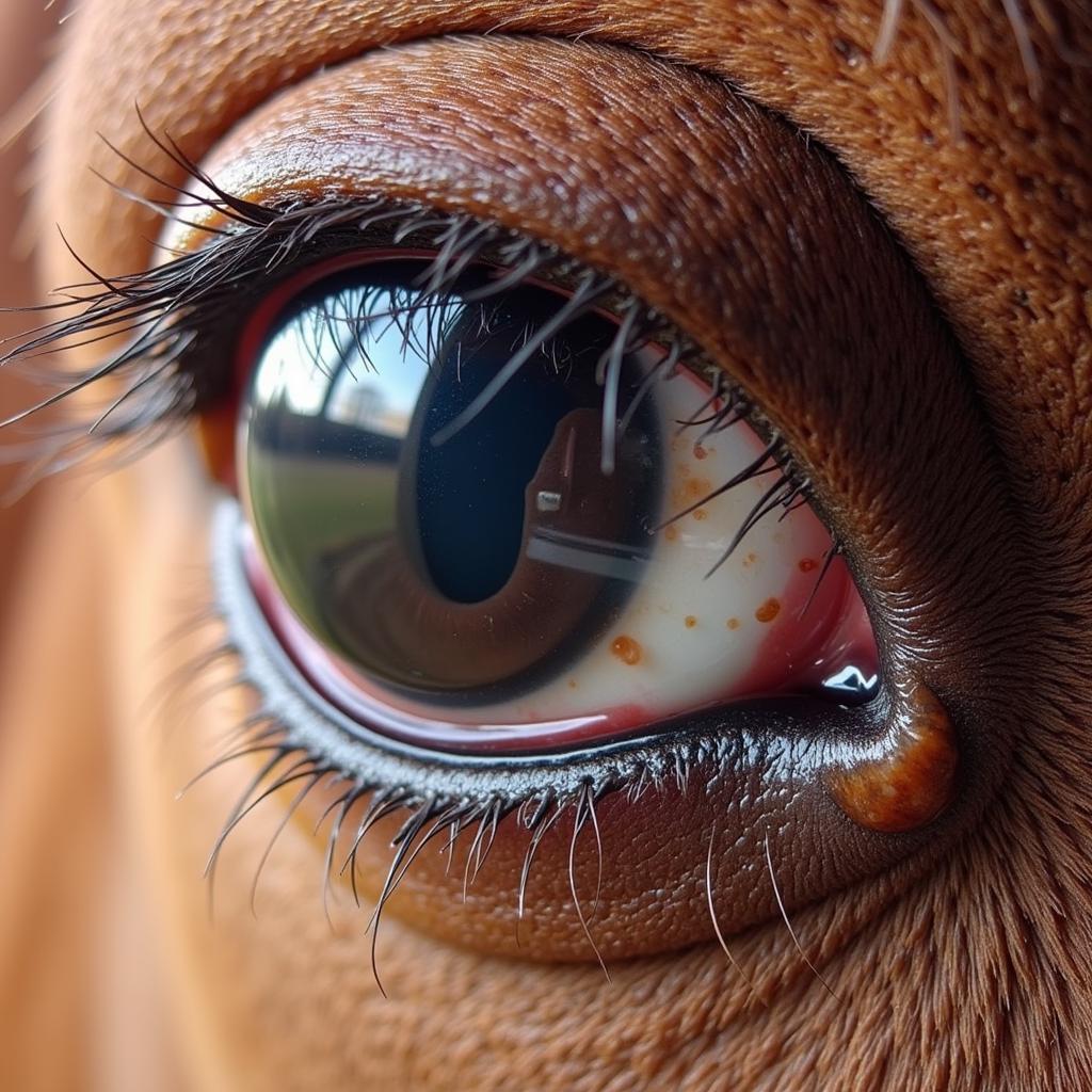 Close-Up of a Horse Eye Ulcer