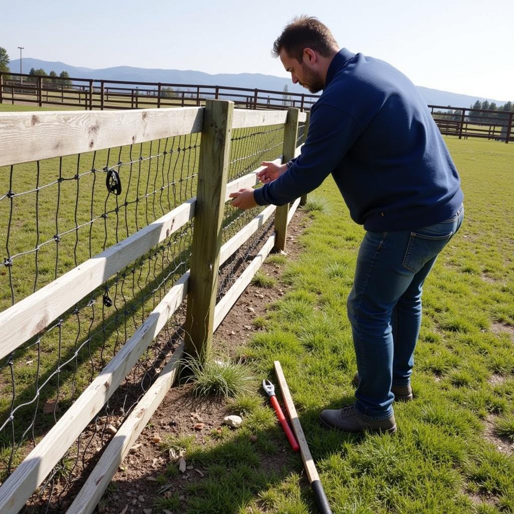 Horse Fence Maintenance Inspection