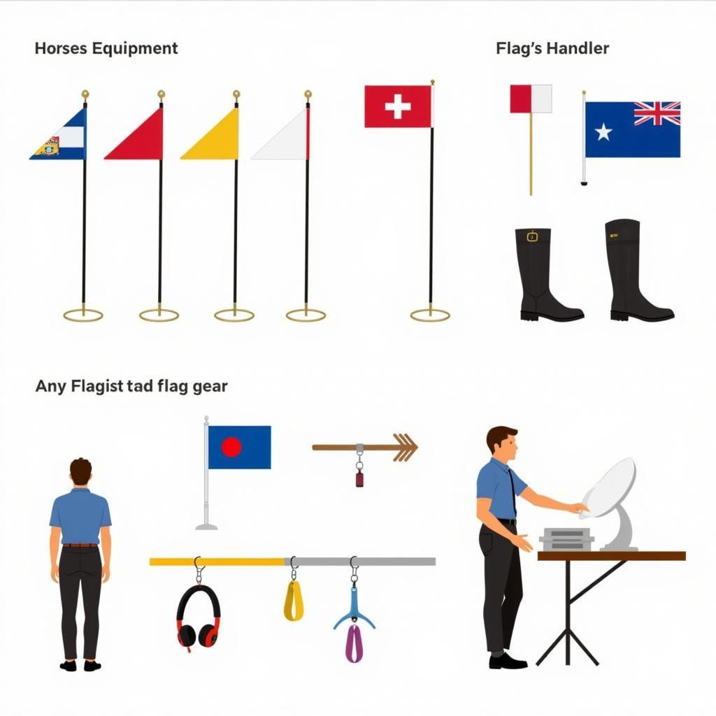 Essential equipment for horse flag training