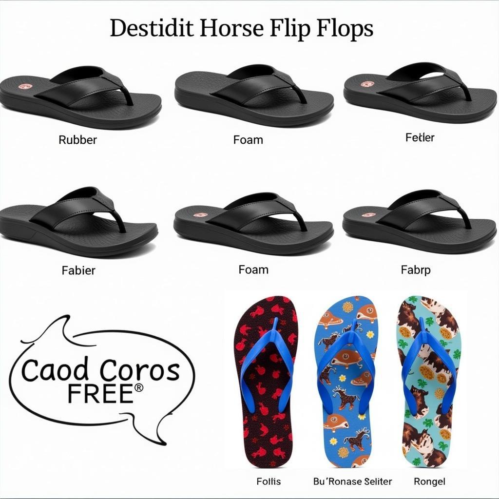 Horse Flip Flops in Different Styles