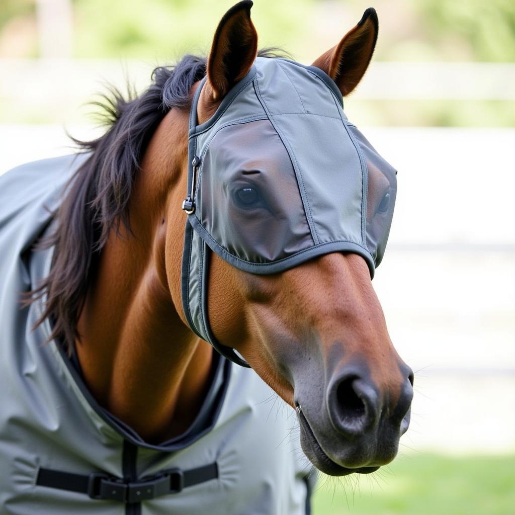 Horse Fly Protection Gear: Mask and Sheet