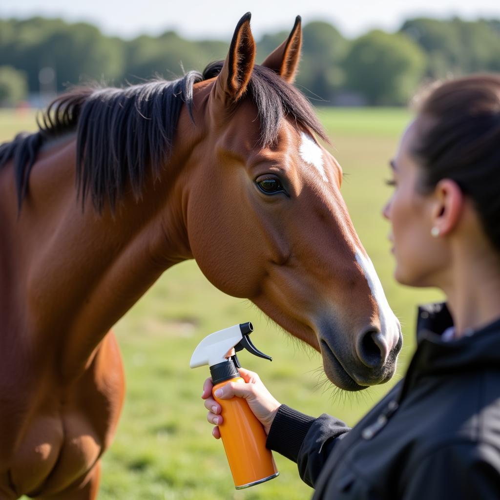 Applying Horse Fly Spray Correctly