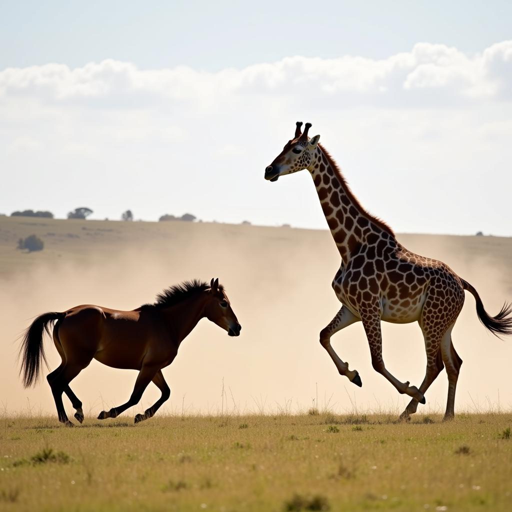 Horse Galloping Across Open Plains