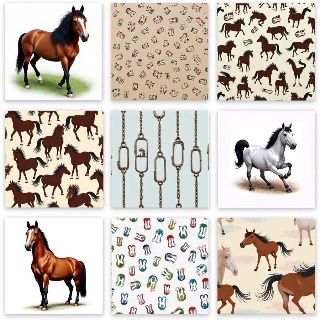 Horse Gift Wrapping Paper Variety