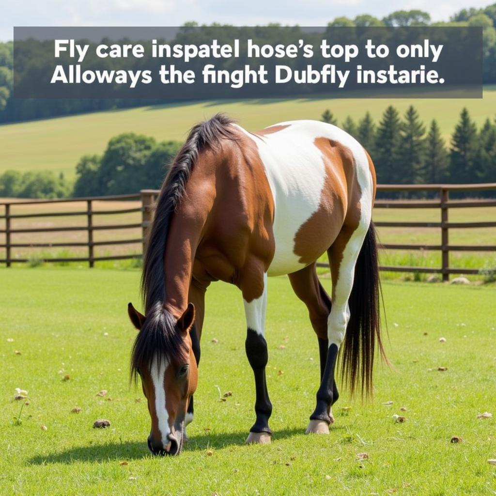 Horse Grazing Fly-Free