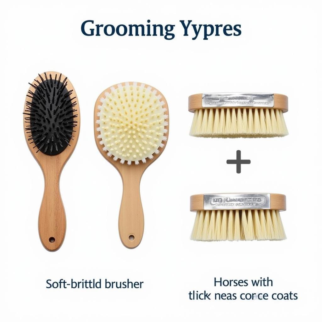 Specialized Horse Grooming Tools for Various Coat Types: Soft Brushes for Sensitive Coats and Firm Brushes for Coarse Coats