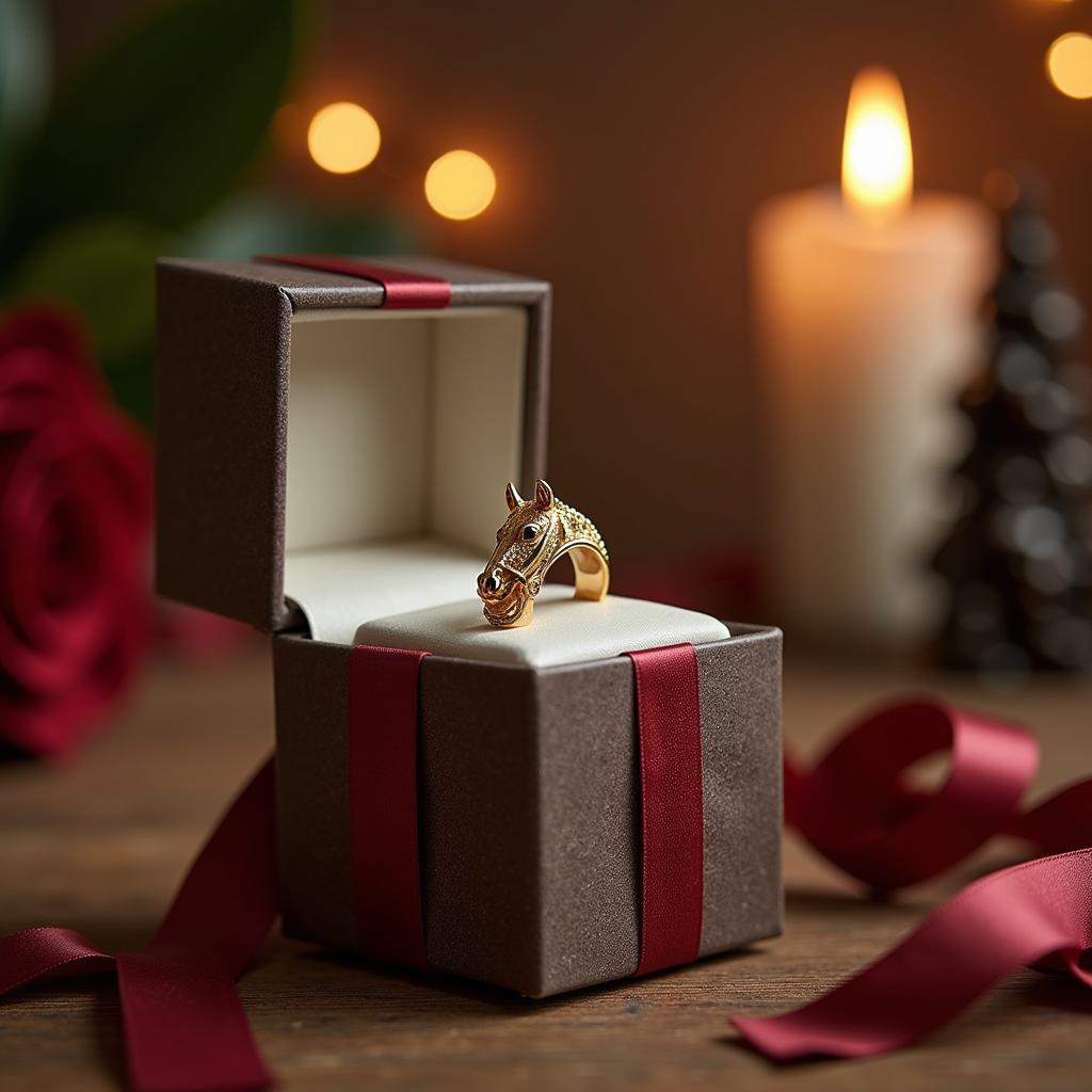 Horse Head Ring as a Gift