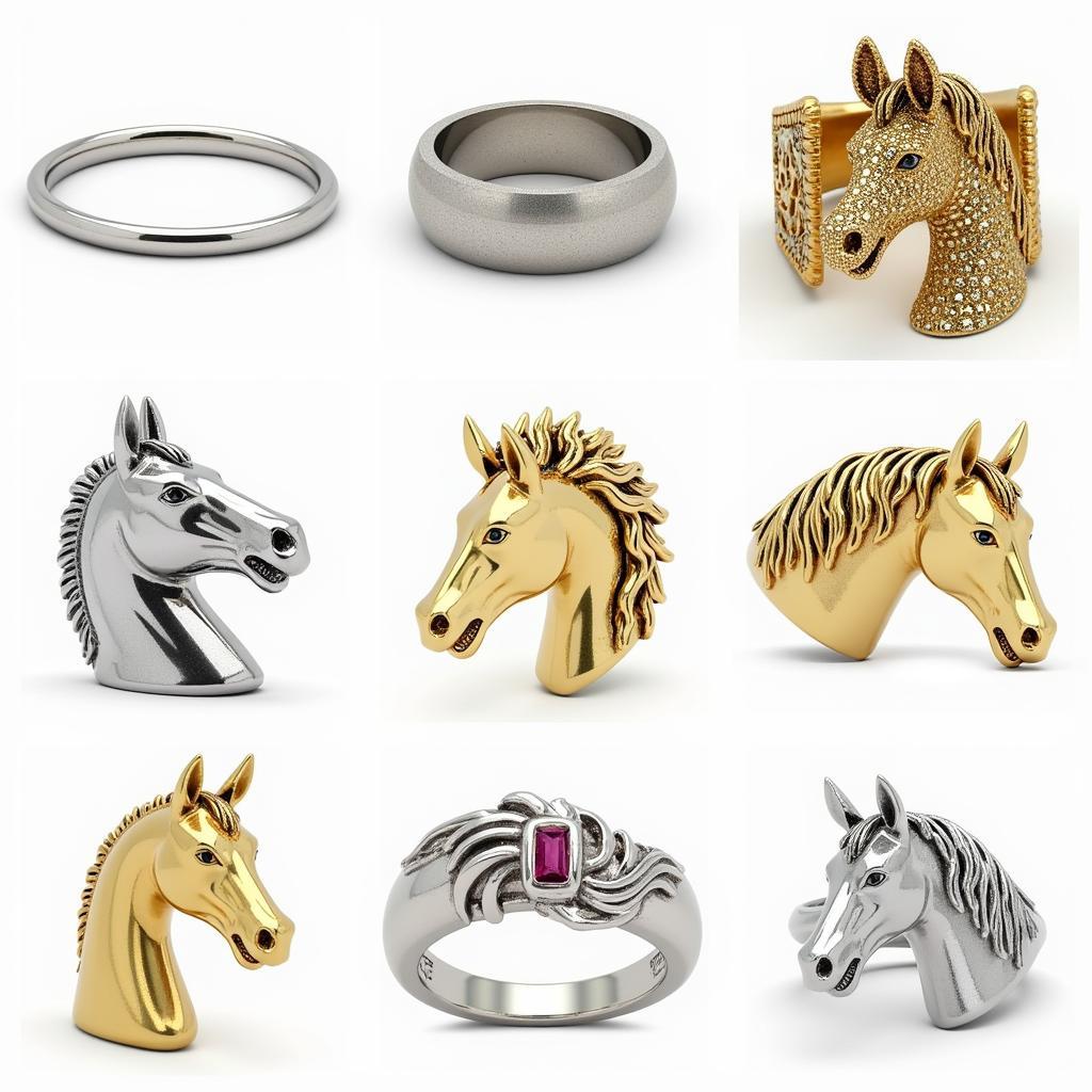 Different Horse Head Ring Styles and Materials