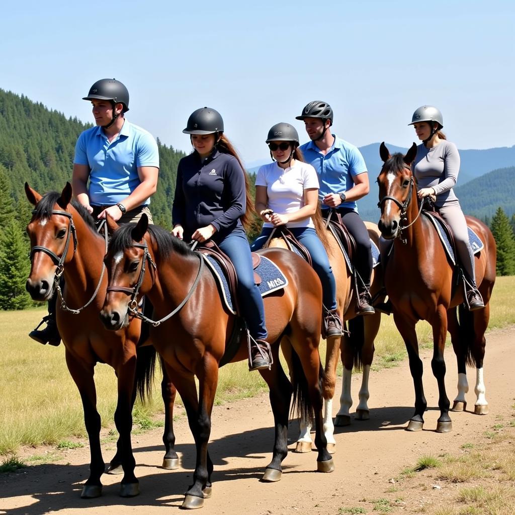 Horse Heaven Sportsman Society Members Enjoying a Trail Ride