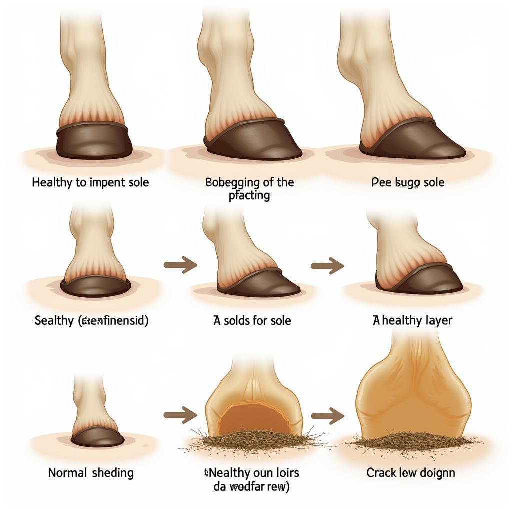 Horse Hoof Shedding Sole Process