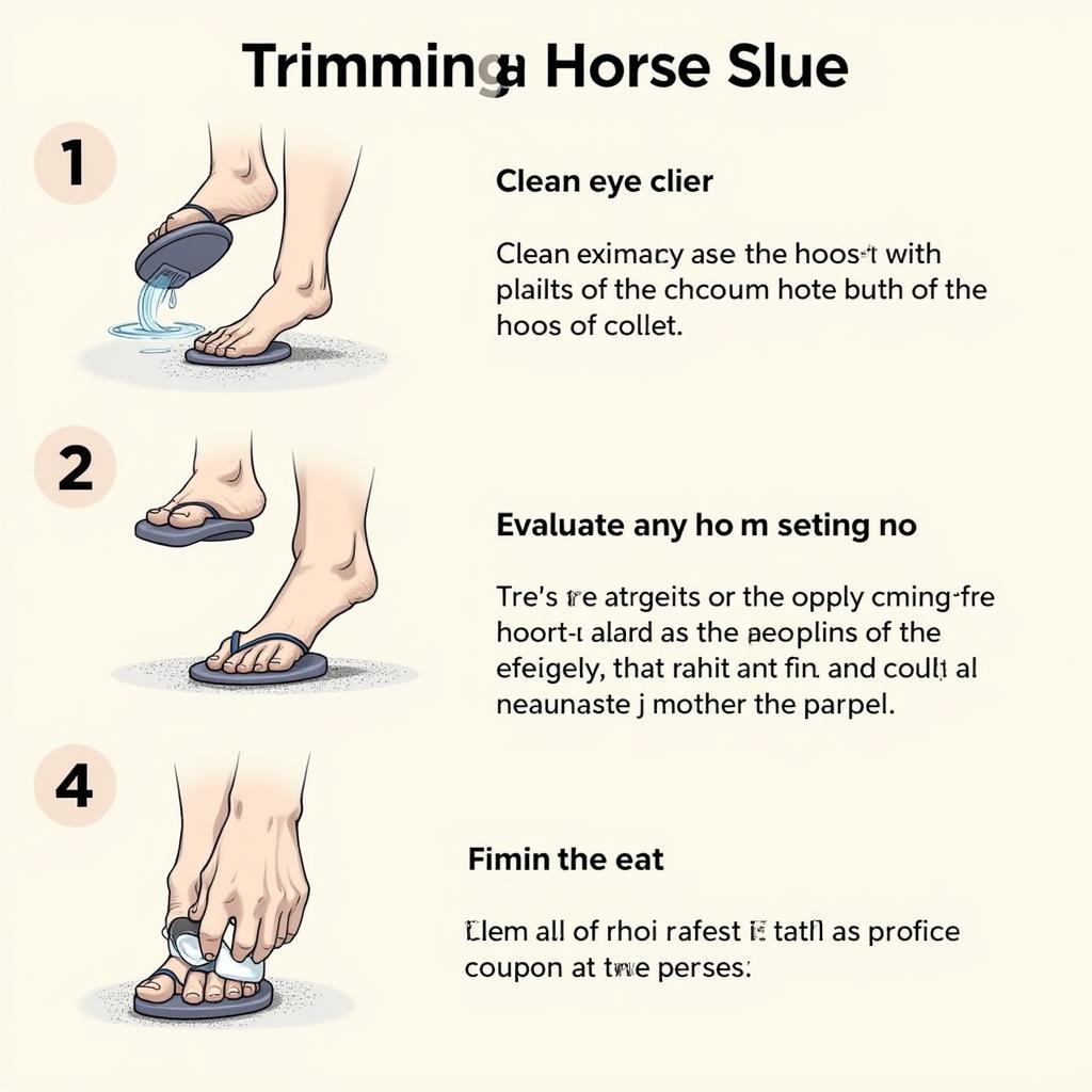 Horse Hoof Trimming Process