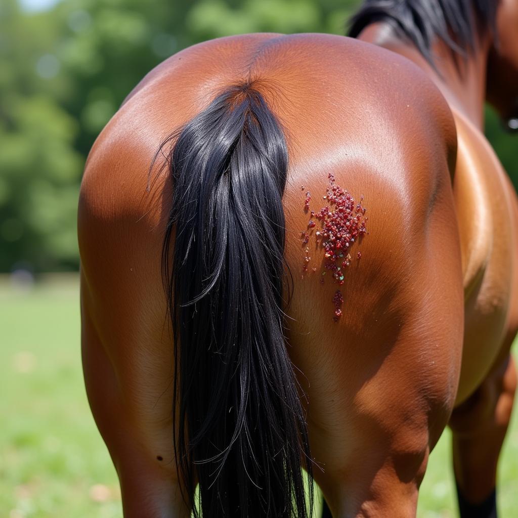 Horse Itchy Tail from Parasites