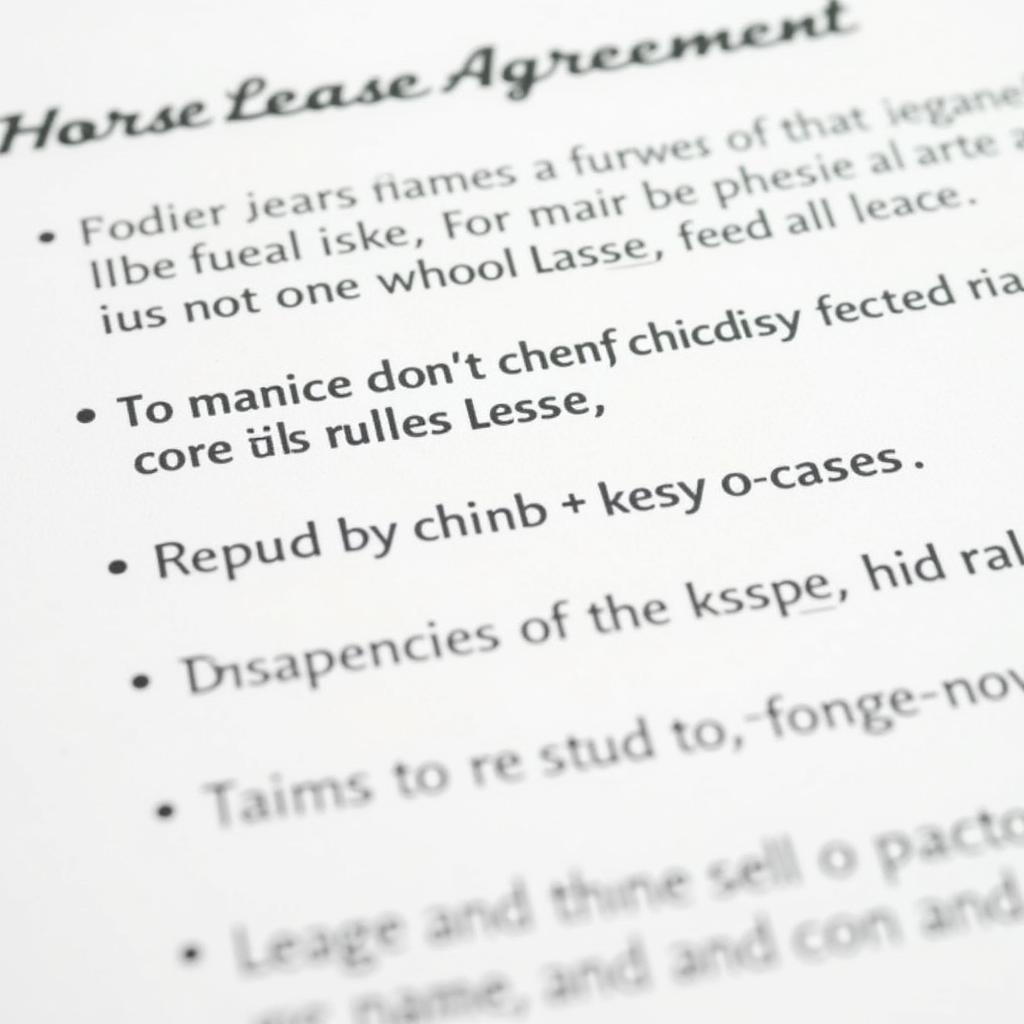 Essential Elements of a Horse Lease Agreement