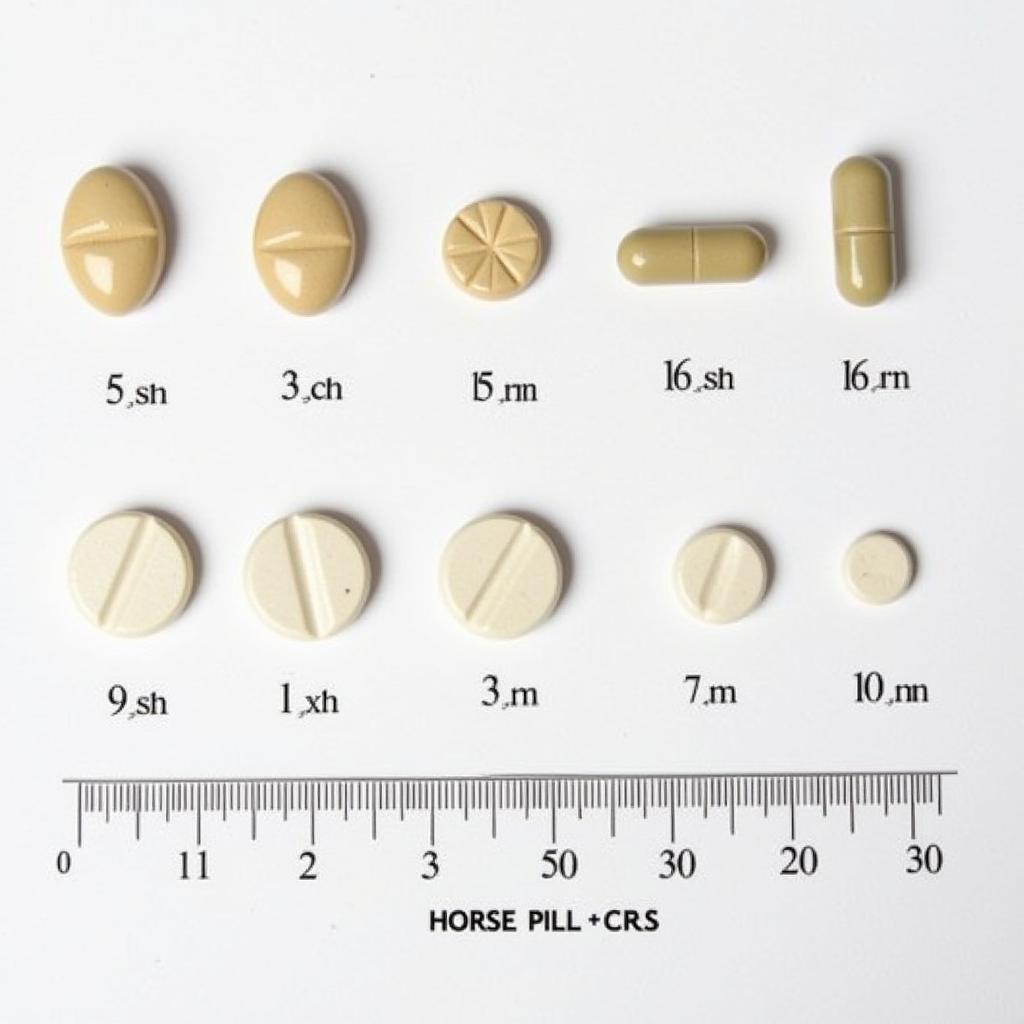 Comparison of Different Horse Pill Sizes